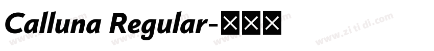 Calluna Regular字体转换